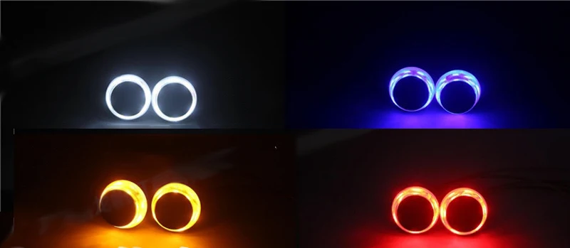 2pcs Dual Color Motorcycle Amber Red Blue LED Handle Bar End Blinker Indicator Grip Plug Turn Signal Light For Scooter Handlebar (6)