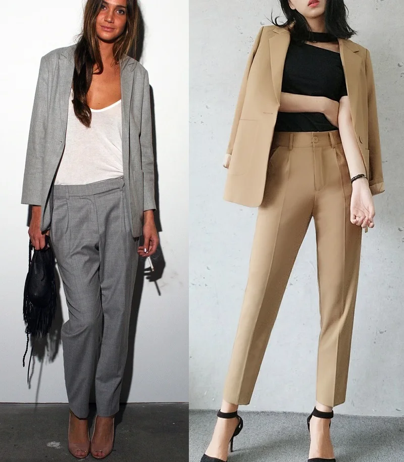 Stretch Smooth Handfeel Elegant Chic Formal Business Women's Pant Suits Grey Khaki Black 2019 New
Stretch Smooth Handfeel Elegant Chic Formal Business Women's Pant Suits Grey Khaki Black 2019 New