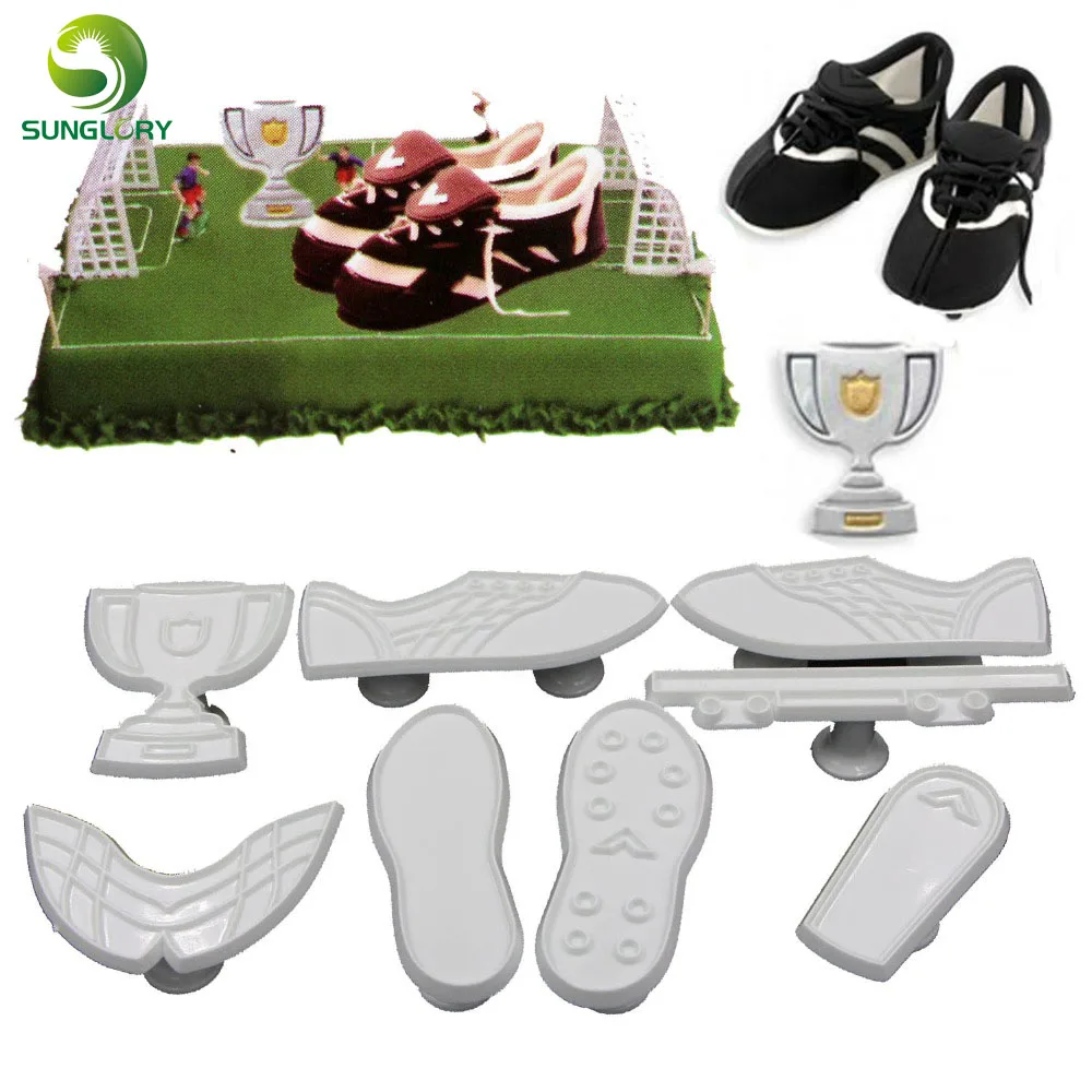 DIY 8PCS Plastic Fondant Cookie Cutter To Create Soccer Boot Trophy Football Sugarpaste Craft Cake Mold Cake Decorating Tools
DIY 8PCS Plastic Fondant Cookie Cutter To Create Soccer Boot Trophy Football Sugarpaste Craft Cake Mold Cake Decorating Tools