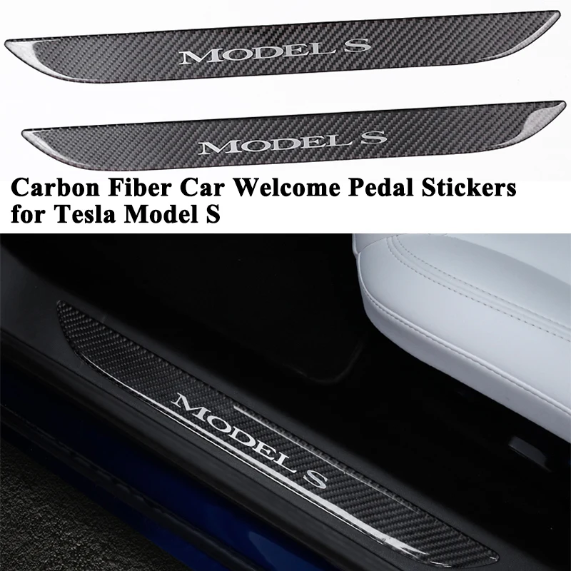 2pcs/set Styling Carbon Fiber Car Front Door Sill Welcome Pedal Decoration Sticker Protector Cover Accessories for Tesla Model S
2pcs/set Styling Carbon Fiber Car Front Door Sill Welcome Pedal Decoration Sticker Protector Cover Accessories for Tesla Model S