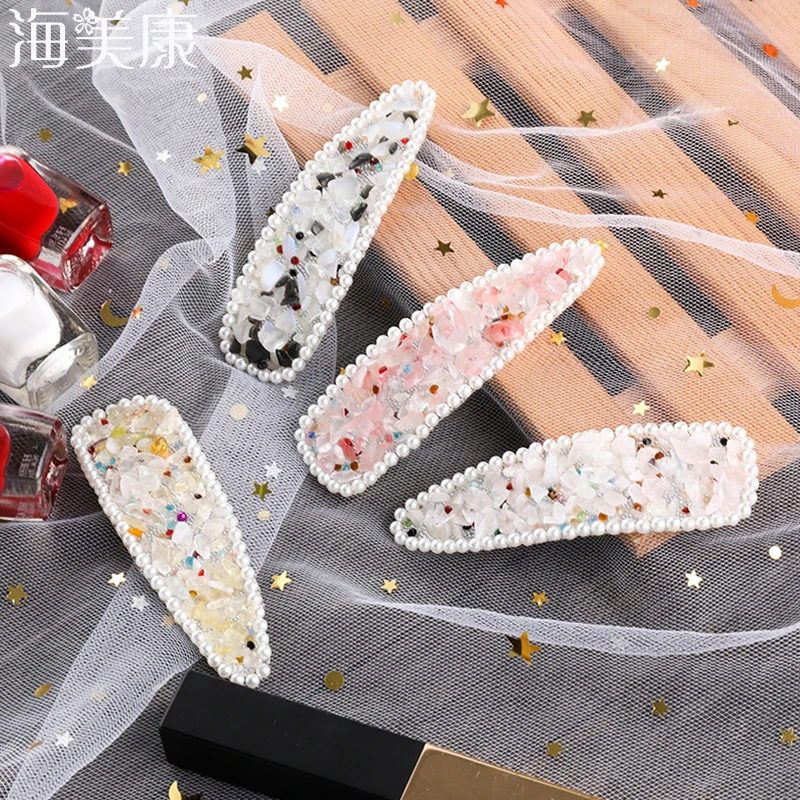 Haimeikang Sweet Girls Hair Accessories Rectangle Ellipse Pearl Waterdrop Rhinestone BB Hair Clips for Womens Alloy Hairpins
Haimeikang Sweet Girls Hair Accessories Rectangle Ellipse Pearl Waterdrop Rhinestone BB Hair Clips for Womens Alloy Hairpins