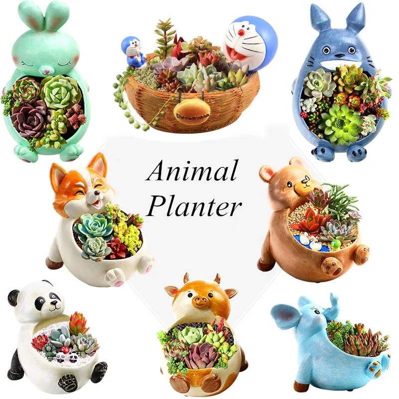 SIBAOLU Resin Animal Flower Vase Home Decoration Lovely Panda succulent plants Pot New Arrival Totoro Planter Office Ornament
SIBAOLU Resin Animal Flower Vase Home Decoration Lovely Panda succulent plants Pot New Arrival Totoro Planter Office Ornament