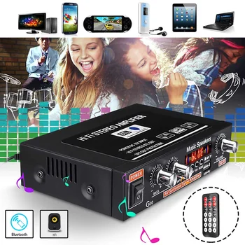 220V HiFi Amplifier bluetooth Home Theater Stereo Power Amplificador Audio Car Amplifiers FM TF AUX MP3 Player Remote Control
220V HiFi Amplifier bluetooth Home Theater Stereo Power Amplificador Audio Car Amplifiers FM TF AUX MP3 Player Remote Control