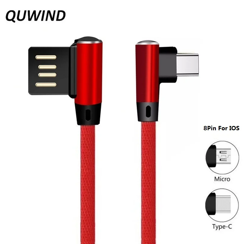 QUWIND 90 Degree Reversible 8Pin Type C Micro 8Pin Fast Charging Data Cable For iPhone 6 7 8 X iPad Oneplus Xiaomi HuaWei
QUWIND 90 Degree Reversible 8Pin Type C Micro 8Pin Fast Charging Data Cable For iPhone 6 7 8 X iPad Oneplus Xiaomi HuaWei