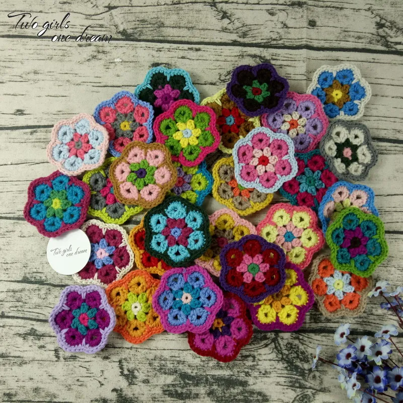 Decoration Crochet Doilies Handmade Crochet Cup Pad Multicolor Flowers Coasters Round Table Mats 8cm Wool Clothes Patch 30pcs/
Decoration Crochet Doilies Handmade Crochet Cup Pad Multicolor Flowers Coasters Round Table Mats 8cm Wool Clothes Patch 30pcs/