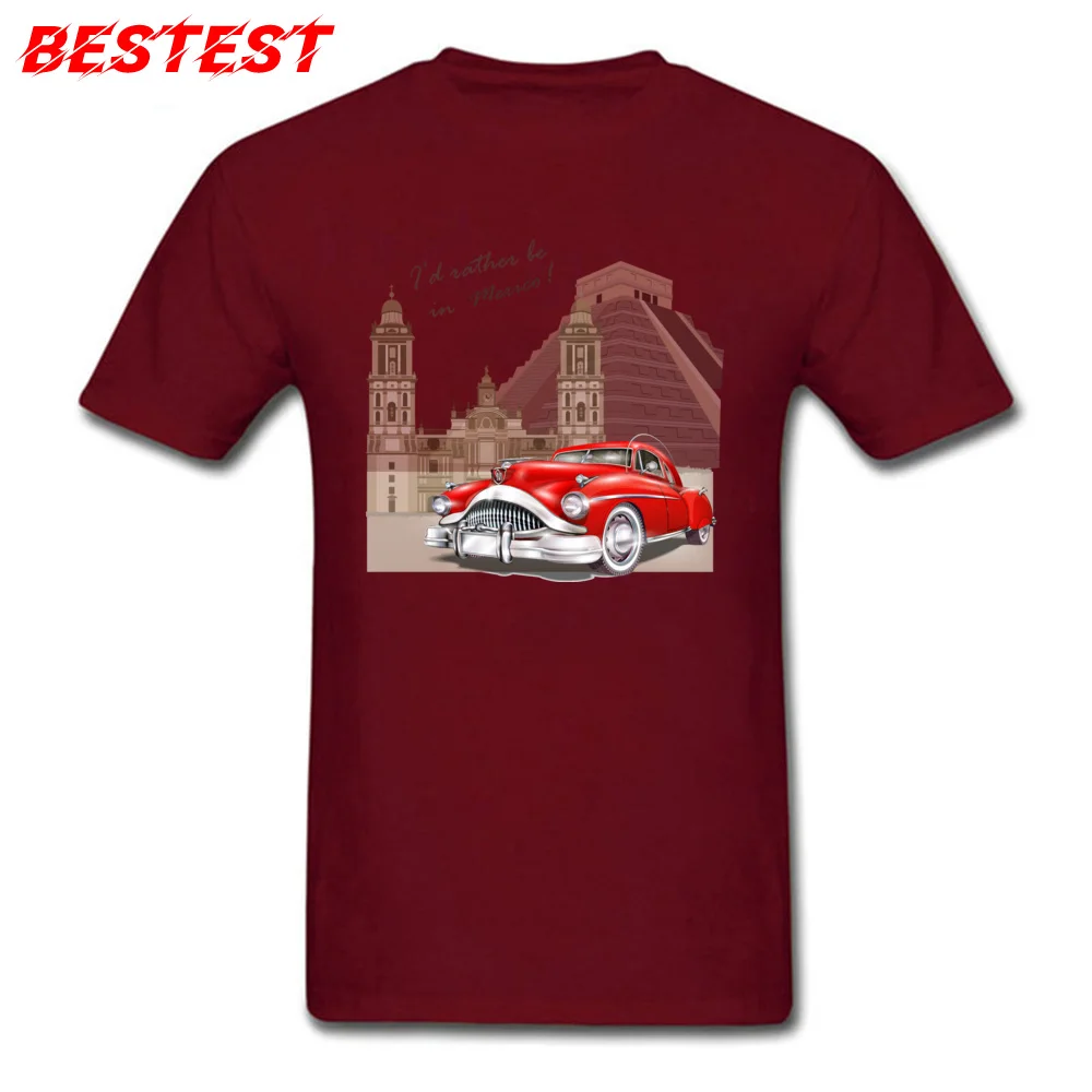 825yy18 Classic Top T-shirts for Men Pure Cotton NEW YEAR DAY Tees Normal Top T-shirts Short Sleeve Prevailing Round Neck 825yy18 maroon