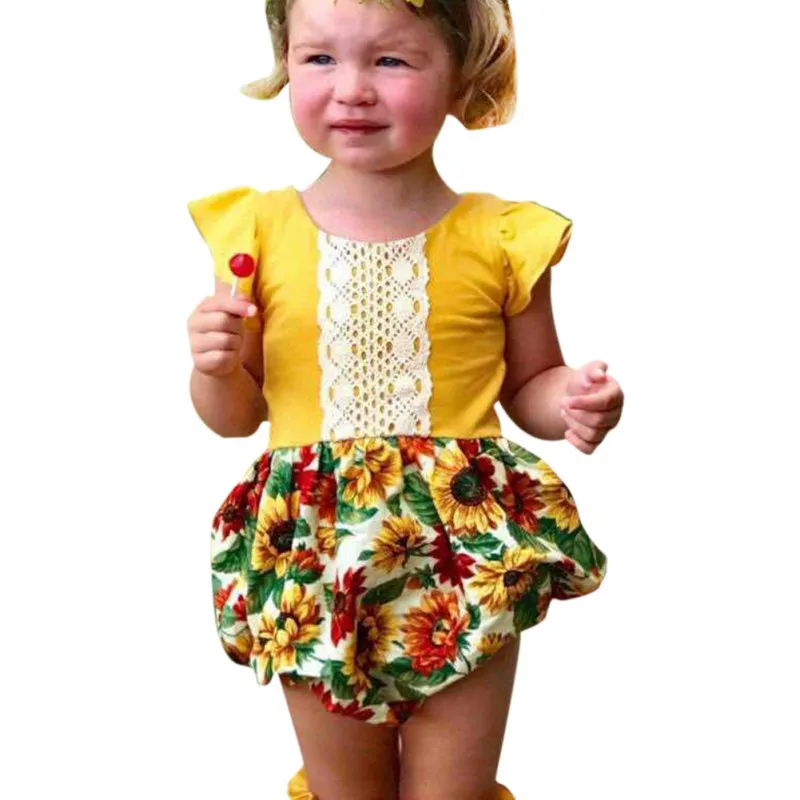 2019 Bodysuits Summer Casual Jumpsuits Baby Girl Sunflower Printing Rompers Kids Toddler
2019 Bodysuits Summer Casual Jumpsuits Baby Girl Sunflower Printing Rompers Kids Toddler