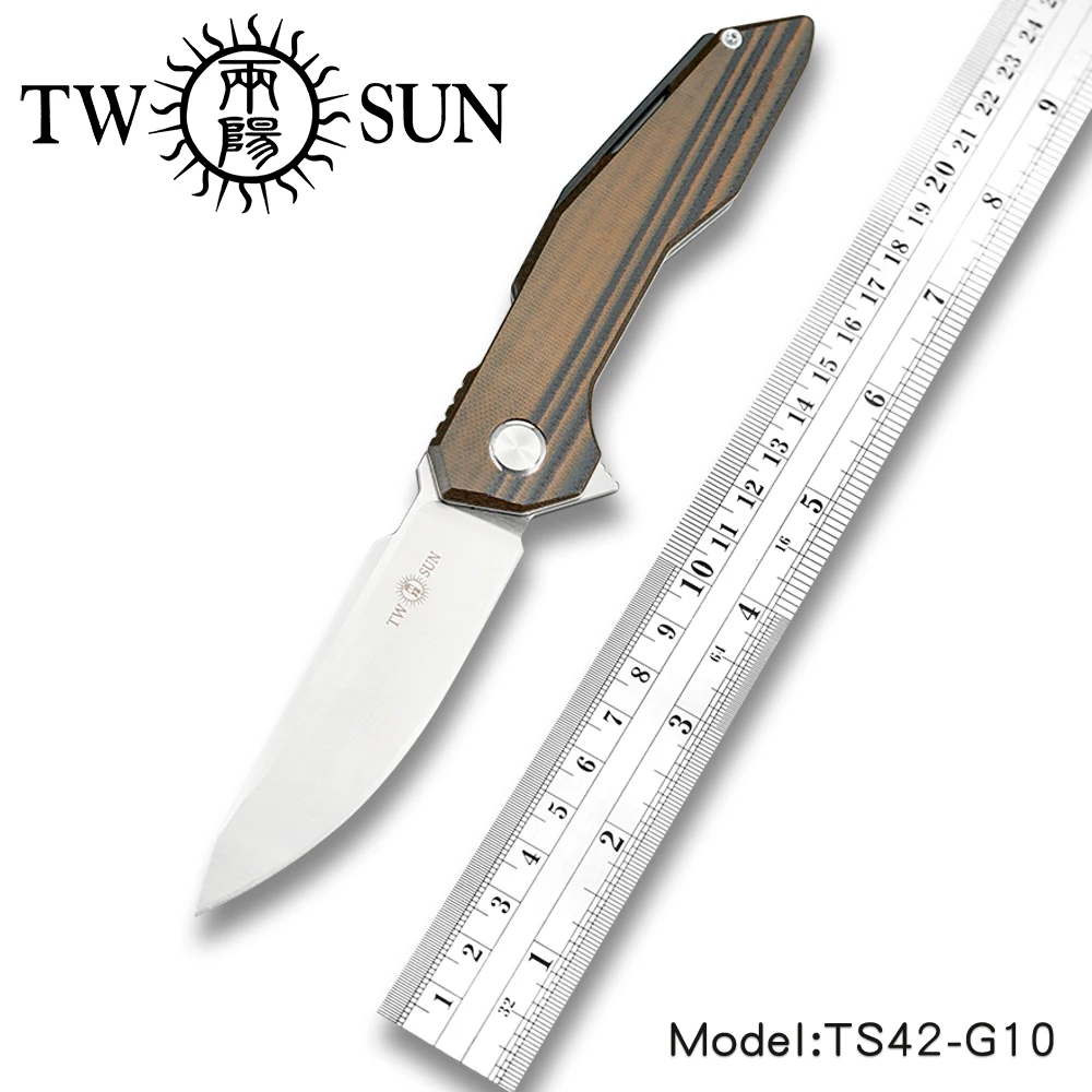 TWOSUN D2 blade Folding Pocket Knife tactical knife Survival knives camping outdoor EDC ball Bearings Fast Open G10 TS42-G10
TWOSUN D2 blade Folding Pocket Knife tactical knife Survival knives camping outdoor EDC ball Bearings Fast Open G10 TS42-G10