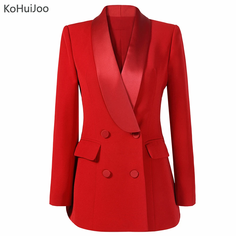 KoHuiJoo Spring Autumn Female Suit Jacket Women Elegant Blazer Black Red Double Breasted Office Work Ladies Suit Coat
KoHuiJoo Spring Autumn Female Suit Jacket Women Elegant Blazer Black Red Double Breasted Office Work Ladies Suit Coat