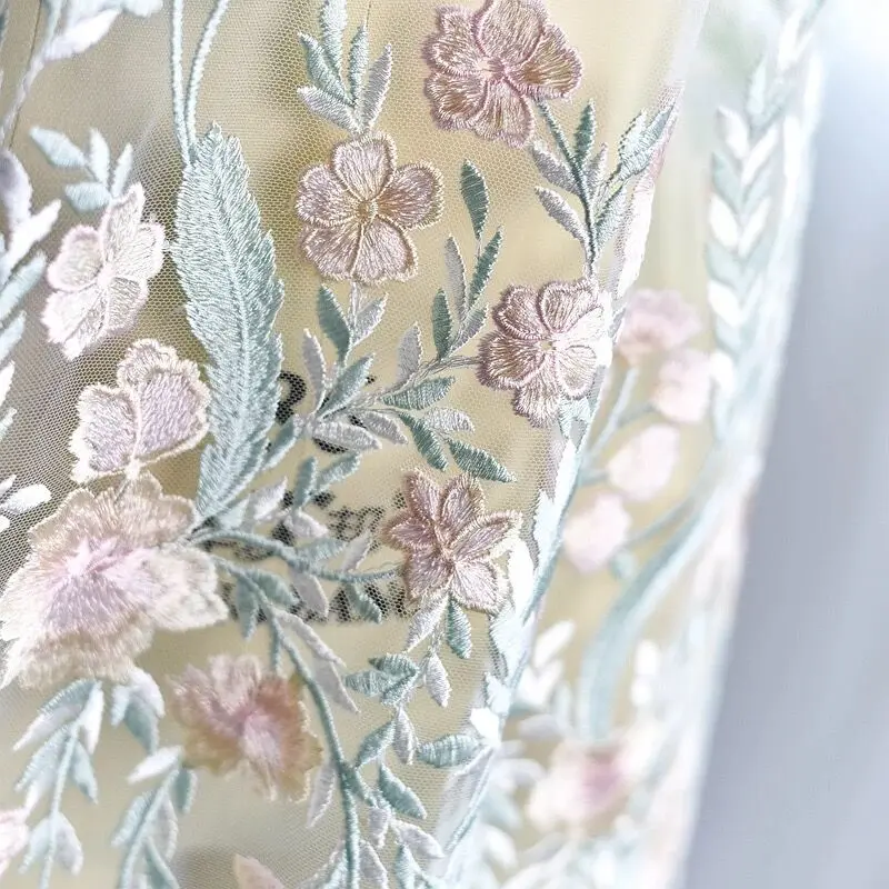 1 Yard Exquisite Embroidery Tulle Mesh Lace Fabric Multi-Color DIY Sewing Craft Curtains Material Free Shipping
1 Yard Exquisite Embroidery Tulle Mesh Lace Fabric Multi-Color DIY Sewing Craft Curtains Material Free Shipping