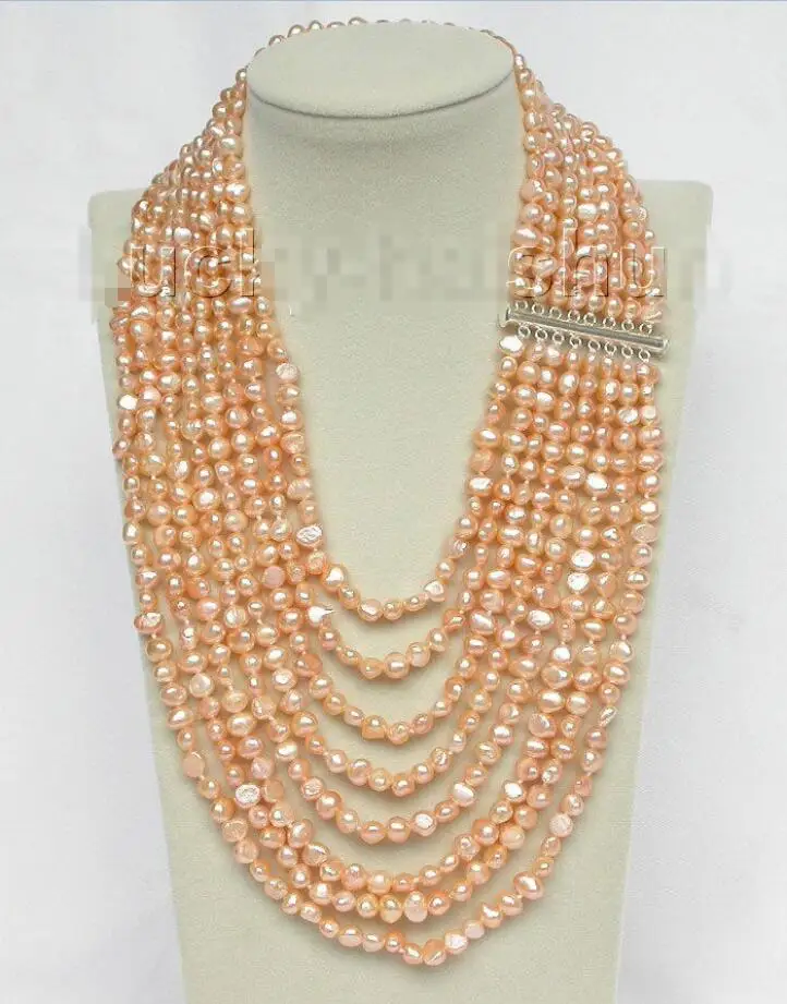 Free shipping hot sale Women Bridal Wedding Jewelry >>17"-24" 8row baroque pink pearls necklace 925 silver clasp
Free shipping hot sale Women Bridal Wedding Jewelry >>17"-24" 8row baroque pink pearls necklace 925 silver clasp