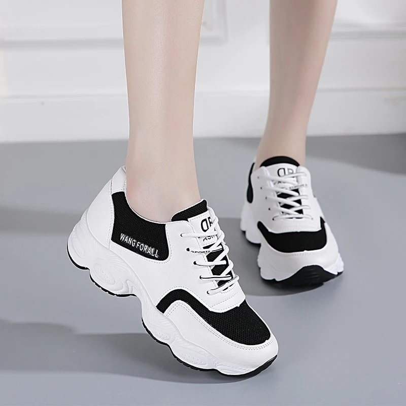 Fashion Lady Casual White Shoes Women Sneaker Black Leisure Thick Soled Shoes Flats Cross-tied Lace-Up White female student
Fashion Lady Casual White Shoes Women Sneaker Black Leisure Thick Soled Shoes Flats Cross-tied Lace-Up White female student