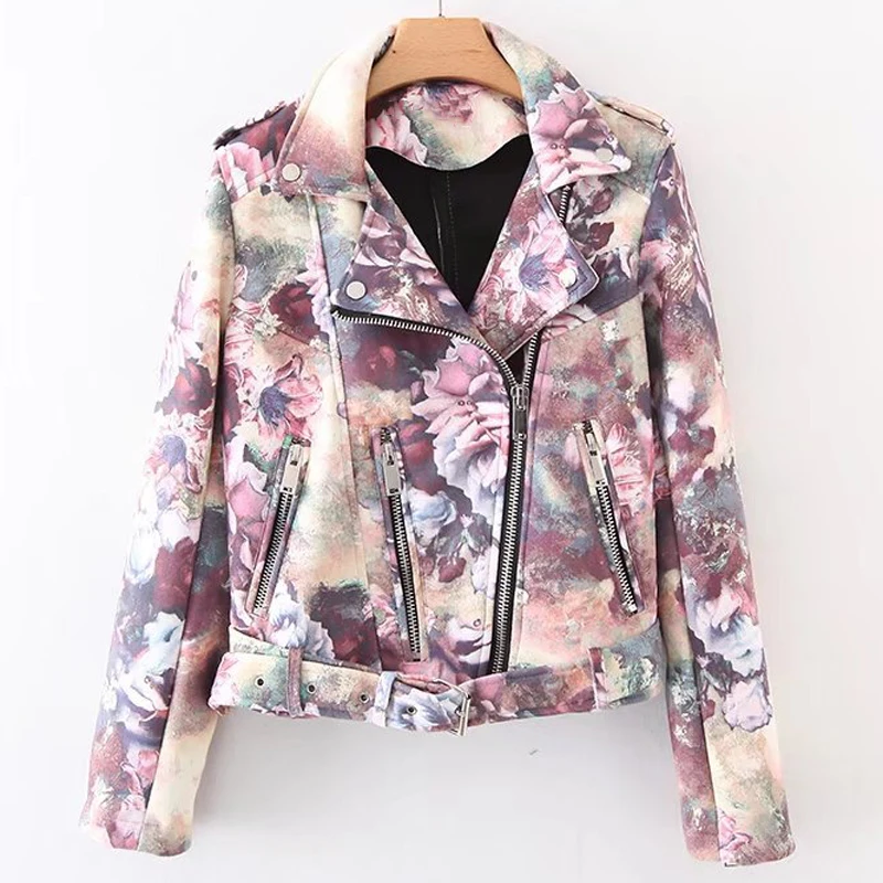 2018 New Arrivals Women Automotive Leather Jackets Fashion Sweet Girls Women Flower Printed Short Leather Jacket Overcoat C1722
2018 New Arrivals Women Automotive Leather Jackets Fashion Sweet Girls Women Flower Printed Short Leather Jacket Overcoat C1722