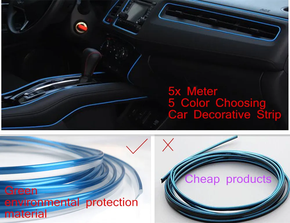 NEW 5 Meter Car Side Rein Side moulding decoration strip PVC decorative tape Auto dash panel trim strip automotive center stack 
NEW 5 Meter Car Side Rein Side moulding decoration strip PVC decorative tape Auto dash panel trim strip automotive center stack