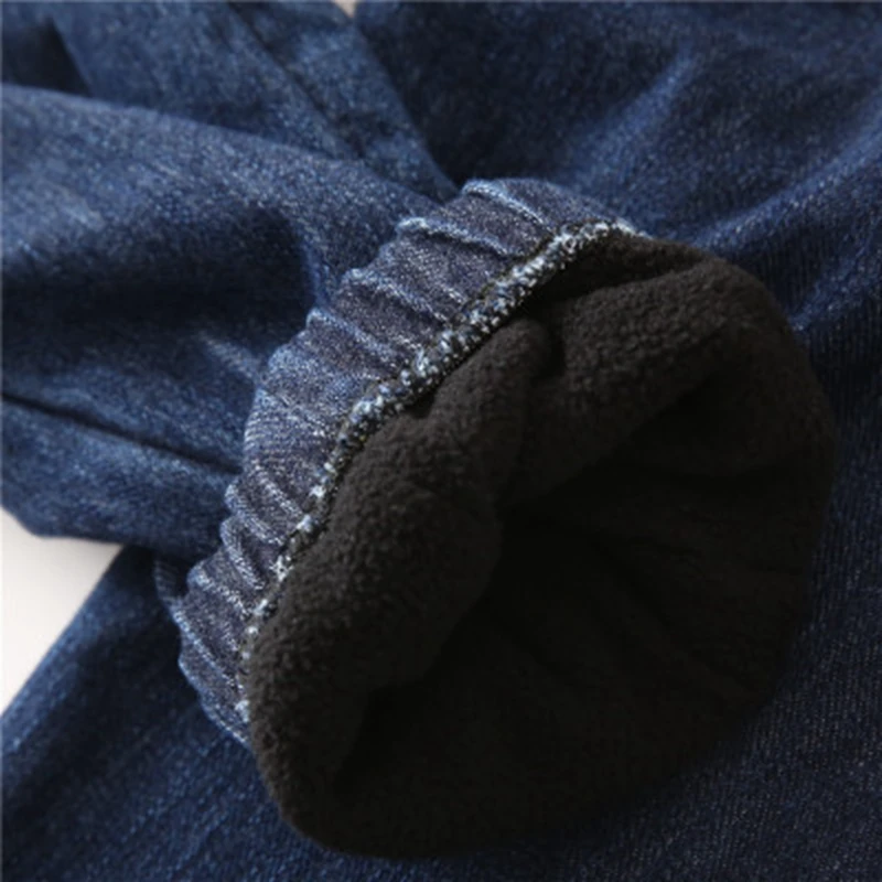 Baby Boys and childrens Harlan jeans Pants clothes In the Winter South Korean style Stylish Add wool jeans kids Clothing LRZLYX-A6 (9)