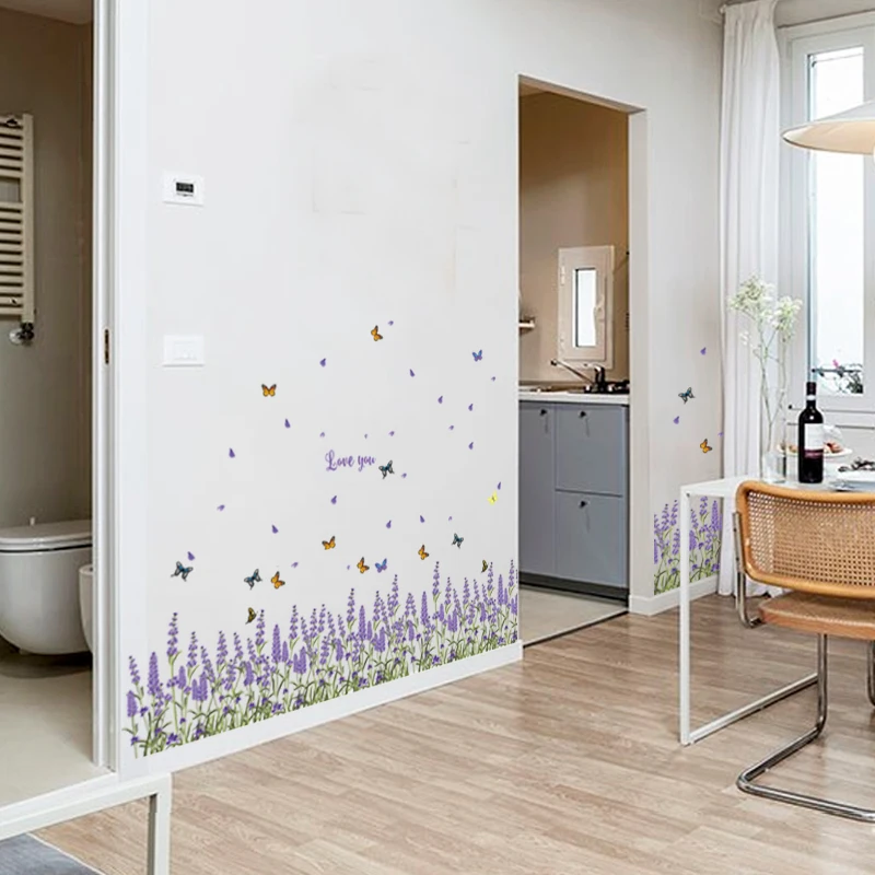 Purple Lavender Skirting Home Decor Bedroom Baseboard Vinyl Plant Removable Self adhesive Wall Stickers Mural Decorative Decal
Purple Lavender Skirting Home Decor Bedroom Baseboard Vinyl Plant Removable Self adhesive Wall Stickers Mural Decorative Decal
