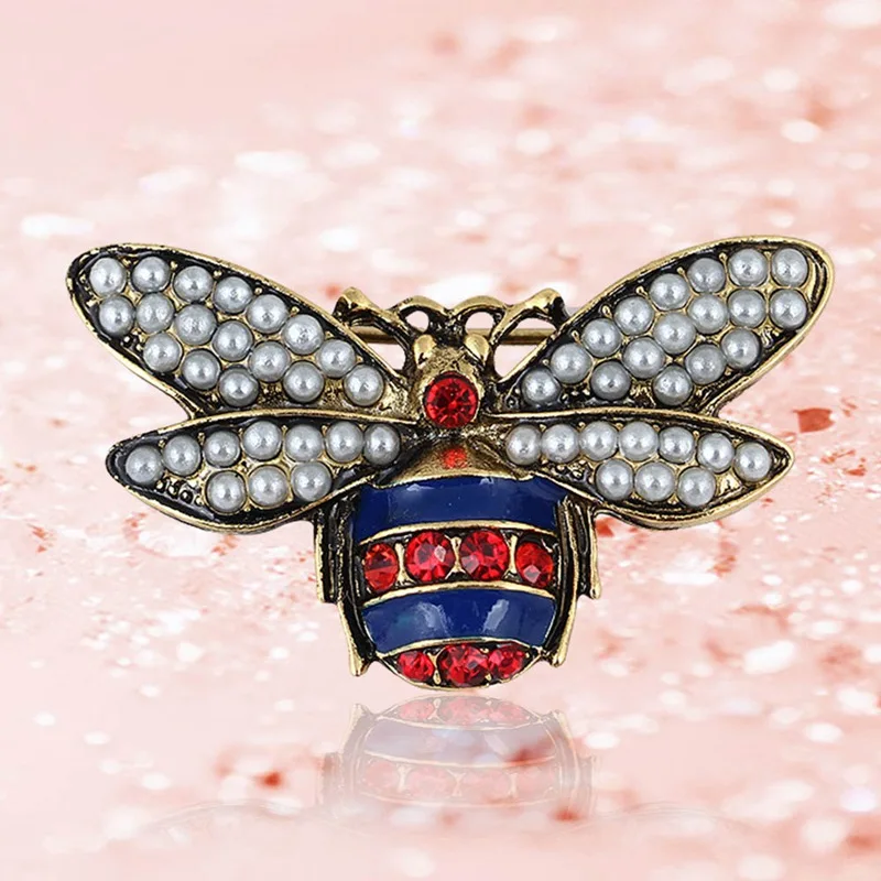 Imitation pearls Bee High Quality Brooches for Women Vintage Fashion Insect Brooch Pin
Imitation pearls Bee High Quality Brooches for Women Vintage Fashion Insect Brooch Pin