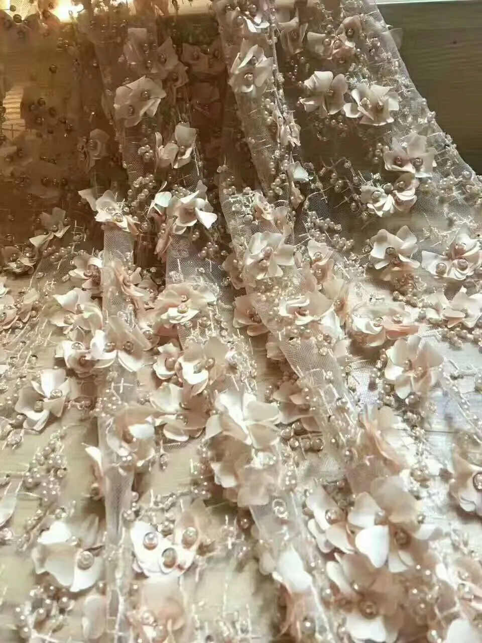 3D lace, handmade lace, New fashion style nude pink handmade beading evening dress lace fabric 5yard/lot YF11
3D lace, handmade lace, New fashion style nude pink handmade beading evening dress lace fabric 5yard/lot YF11