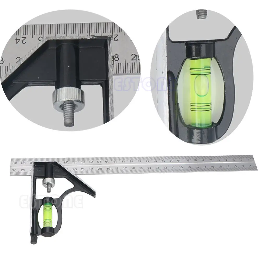 300mm(12") Adjustable Engineers Combination Try Square Set Right Angle Ruler 1PC
300mm(12") Adjustable Engineers Combination Try Square Set Right Angle Ruler 1PC