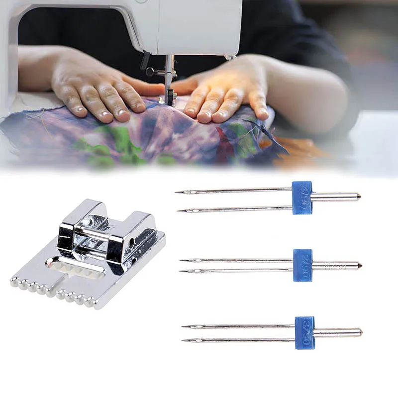 5/7/9 Groove Tucker Presser Foot with 3 Types Needles Set Multifunctional Sewing Machine Accessories
5/7/9 Groove Tucker Presser Foot with 3 Types Needles Set Multifunctional Sewing Machine Accessories