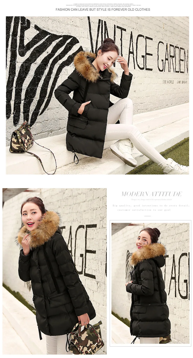 Woman Jacket Winter Parka Pink Coats Padded Long Winter Coat Women Hooded Long Jackets 2018 Korean Ladies Clothing LZ985 (25)