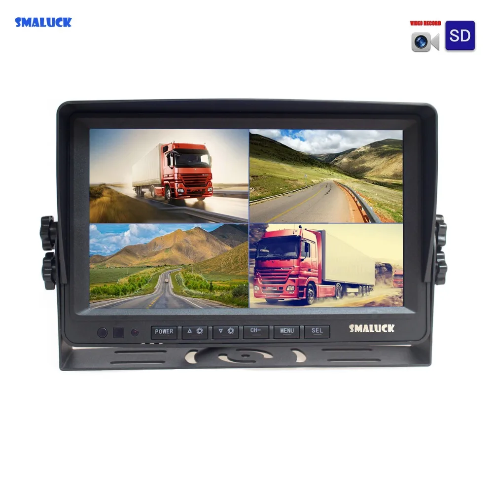 SMALUCK AHD 4PIN 9inch 4 Split Quad LCD Screen Car Rear View Monitor Support 4 x 1080P AHD Camera with SD Card Video Recording
SMALUCK AHD 4PIN 9inch 4 Split Quad LCD Screen Car Rear View Monitor Support 4 x 1080P AHD Camera with SD Card Video Recording