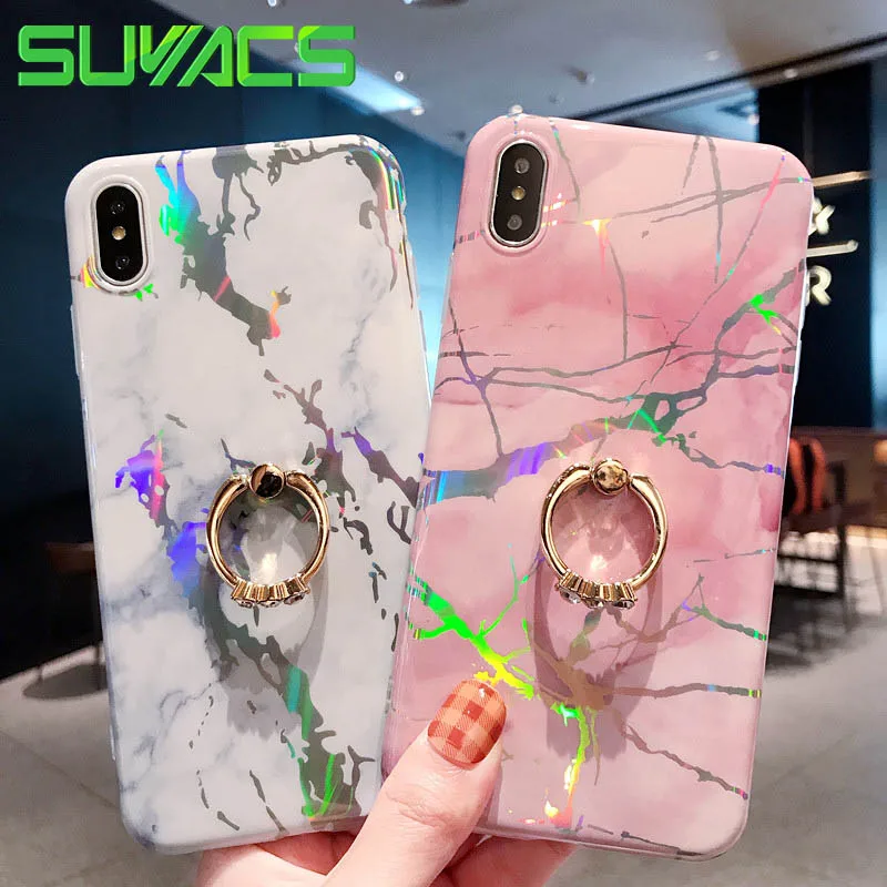 SUYACS Glossy Phone Case For iPhone 6 6S 7 8 Plus X XS MAX XR Hot Beautiful Laser Marble Soft IMD Graphic Phone Shells With Ring
SUYACS Glossy Phone Case For iPhone 6 6S 7 8 Plus X XS MAX XR Hot Beautiful Laser Marble Soft IMD Graphic Phone Shells With Ring