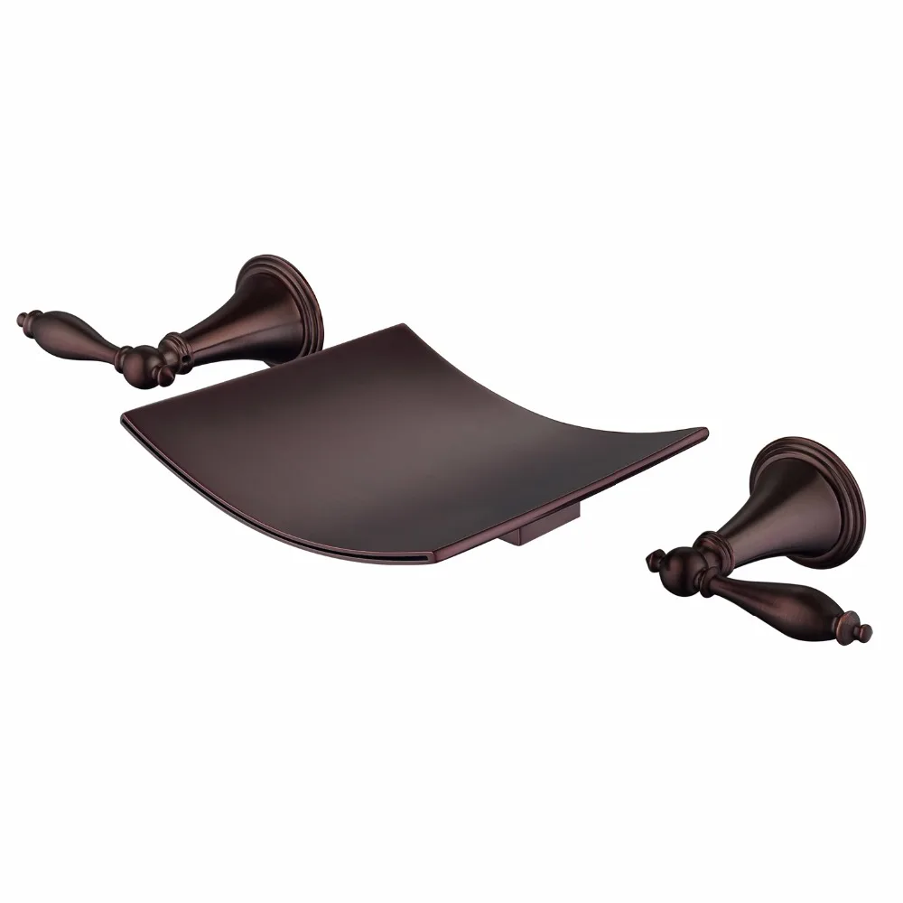 Free ship Modern Oil rubbed bronze ORB Waterfall Wall Mount Bathroom Bath Widespread Sink Faucet mixer Tap double lever handles
Free ship Modern Oil rubbed bronze ORB Waterfall Wall Mount Bathroom Bath Widespread Sink Faucet mixer Tap double lever handles