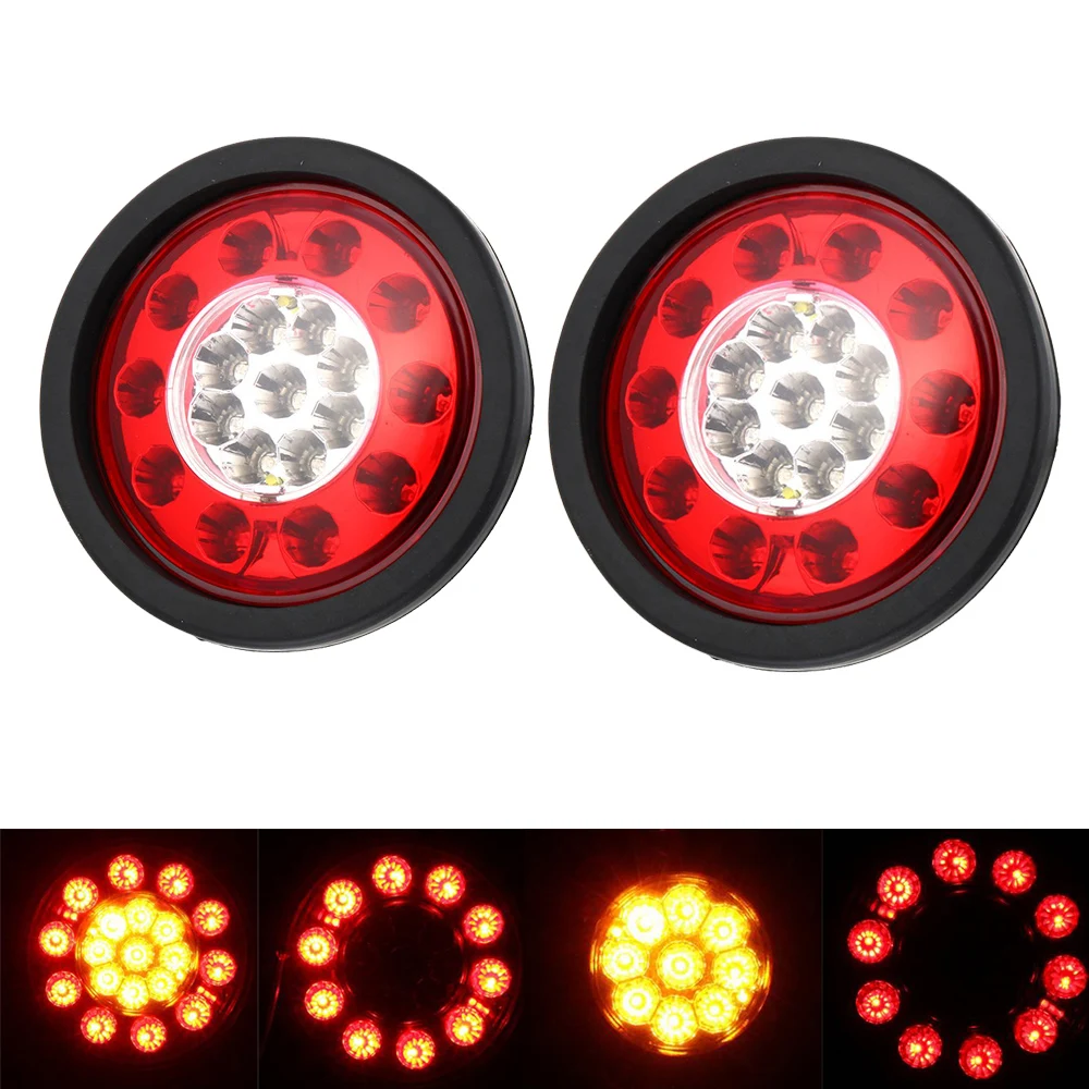 1 Pair 19 LEDs Car Rear Tail Lights Red Yellow Round Rubber Stop Brake Lamp for 12V 24V Truck Trailer Lorry
1 Pair 19 LEDs Car Rear Tail Lights Red Yellow Round Rubber Stop Brake Lamp for 12V 24V Truck Trailer Lorry