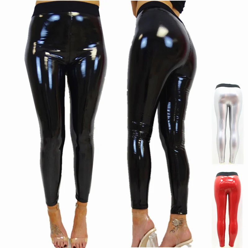 Women Vinyl Leggings Wet Look PU Leather Leggings Black Slim Long Pants Women Sexy Push Up Skinny Red Silver Leggings Leggins
Women Vinyl Leggings Wet Look PU Leather Leggings Black Slim Long Pants Women Sexy Push Up Skinny Red Silver Leggings Leggins