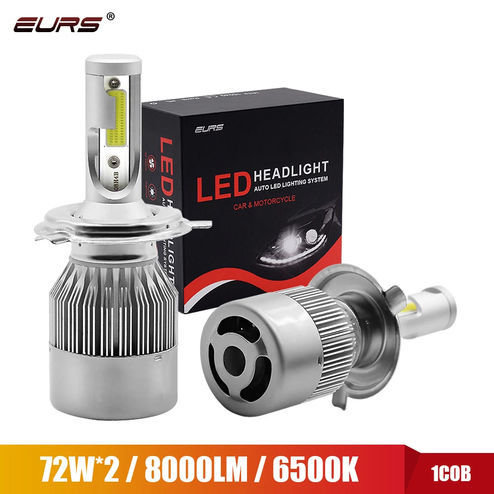 EURS 2PCS C6 H16 LED H4 Car Headlight Bulbs H7 led 72W COB H1 H3 H4 H7 H11 9005 9006 9012 H13 9004 Lights Fog Lamps Car Styling
EURS 2PCS C6 H16 LED H4 Car Headlight Bulbs H7 led 72W COB H1 H3 H4 H7 H11 9005 9006 9012 H13 9004 Lights Fog Lamps Car Styling