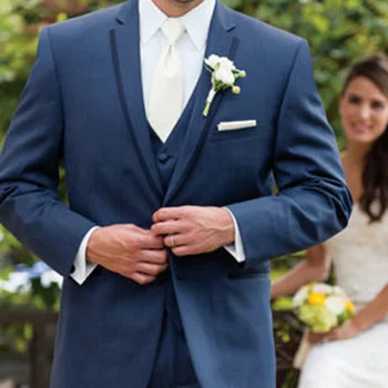 Navy Wedding Groom Tuxedos for Mens Prom Party Suit Notched Lapel 3 Piece Man Jacket Pants Vest Custom Prom Blazer Clothing
Navy Wedding Groom Tuxedos for Mens Prom Party Suit Notched Lapel 3 Piece Man Jacket Pants Vest Custom Prom Blazer Clothing