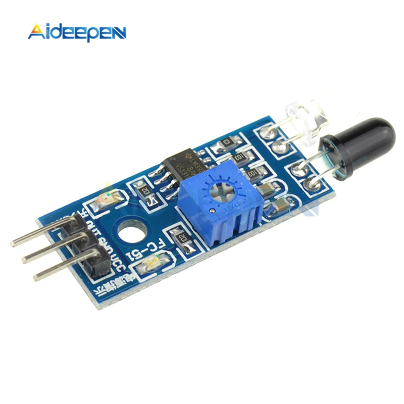 1Pcs 3Pin IR Infrared Obstacle Avoidance Sensor Module Reflective Photoelectric For Arduino DIY Kit Smart Electronics Car Robot
1Pcs 3Pin IR Infrared Obstacle Avoidance Sensor Module Reflective Photoelectric For Arduino DIY Kit Smart Electronics Car Robot