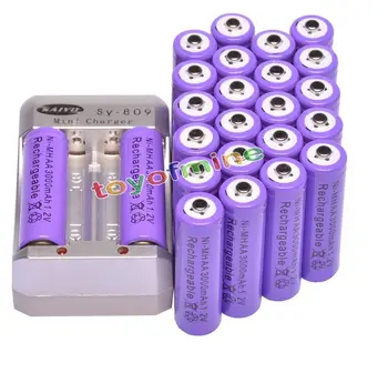 24x AA 3000mAh 1.2V Ni-MH Rechargeable Battery Purple color for RC Toys Camera +Charger
24x AA 3000mAh 1.2V Ni-MH Rechargeable Battery Purple color for RC Toys Camera +Charger