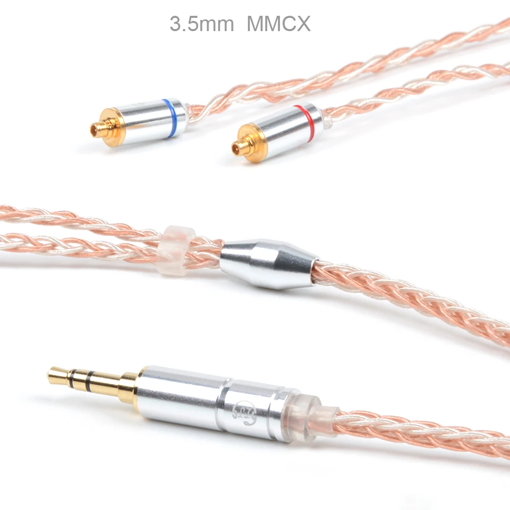 NICEHCK MMCX/2Pin Connector 3.5/2.5mm Balanced 8 core Silver With Copper Mixed Earphone Cable For LZ A6/A5 SE846 ZS10 NICEHCK M6
NICEHCK MMCX/2Pin Connector 3.5/2.5mm Balanced 8 core Silver With Copper Mixed Earphone Cable For LZ A6/A5 SE846 ZS10 NICEHCK M6