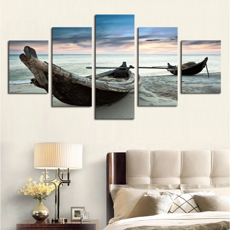 

Modern Home Decoration Wall Art Poster The Ocean Ship Seascape Canvas Paintings Modular Pictures For Living Room No Frame