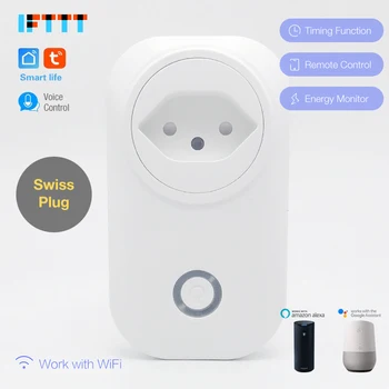 30pcs Smart Plug 16A Swiss Switzerland Wifi Socket Voice Control Works With Google Home Alexa IFTTT Smart life APP DHL shipping
30pcs Smart Plug 16A Swiss Switzerland Wifi Socket Voice Control Works With Google Home Alexa IFTTT Smart life APP DHL shipping