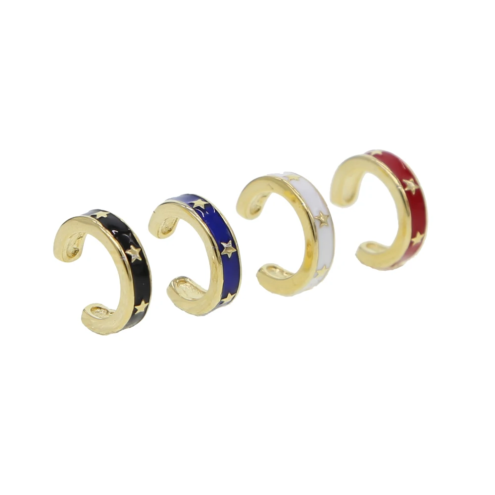 4 colors enamel red white black blue star Earring Cuff Clip On gold filled circle minimal delicate 1pc No Piercing women earring
4 colors enamel red white black blue star Earring Cuff Clip On gold filled circle minimal delicate 1pc No Piercing women earring