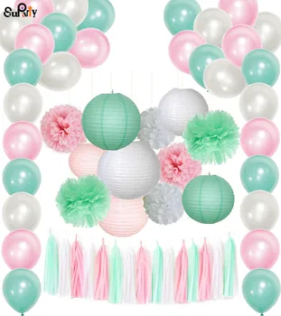 1 set Mint baby Pink Whtie Party Tissue Pom Poms Paper Lantern Balloon Baby Shower Birthday Wedding Neutral Hanging Decoration
1 set Mint baby Pink Whtie Party Tissue Pom Poms Paper Lantern Balloon Baby Shower Birthday Wedding Neutral Hanging Decoration