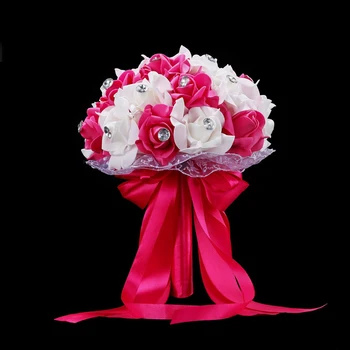 Wedding Bouquet de noiva 6 Colors Bridal Foam Flowers Ribbon Handmade Crystal Wedding Bouquets For Women
Wedding Bouquet de noiva 6 Colors Bridal Foam Flowers Ribbon Handmade Crystal Wedding Bouquets For Women