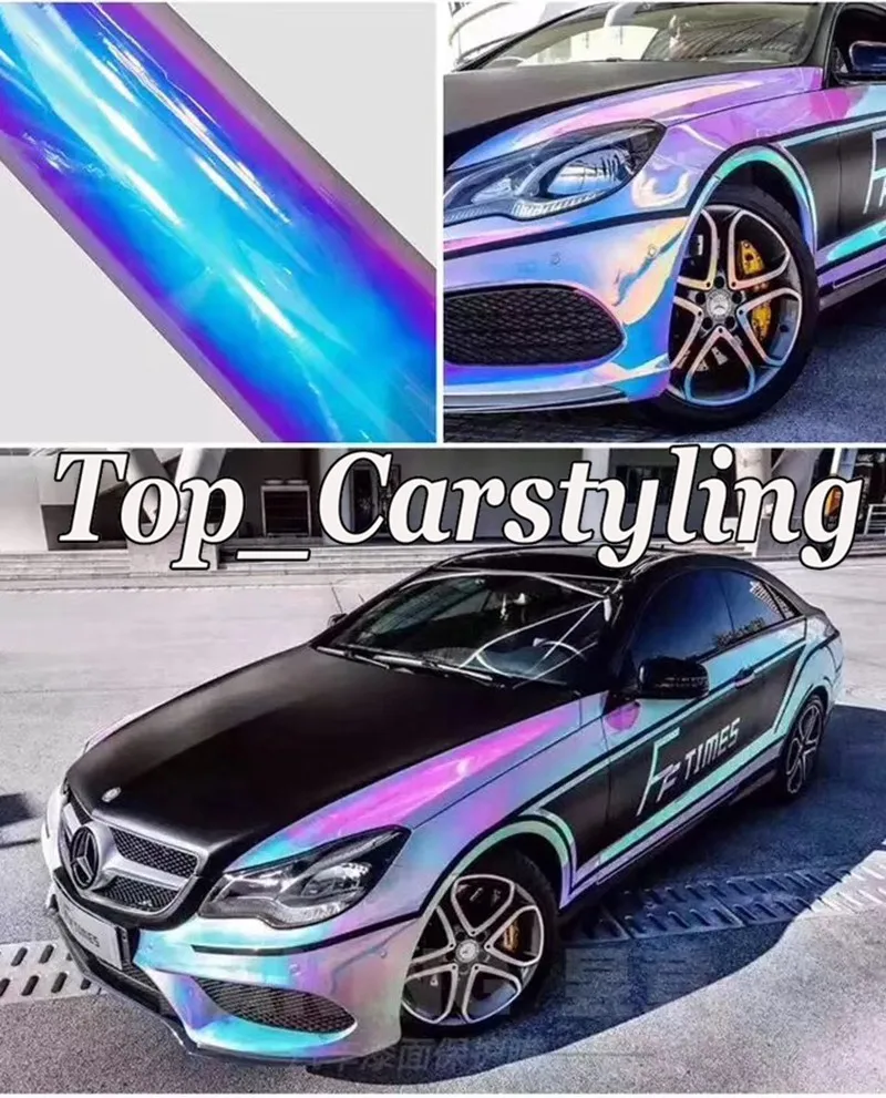 rainbow chrome holographic car wrapping film (1)