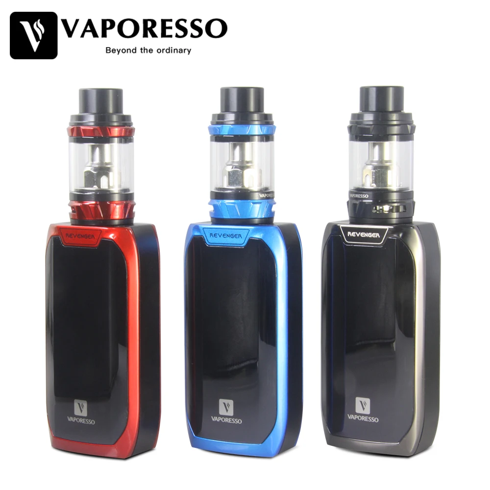 

Original Vaporesso Revenger Kit with Revenger 220 Box Mod NRG 2ML/5ML Tank 510 Drip Tip GT4/GT8 coil E Cig Vape Kit IML Design