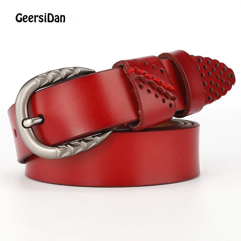 GEERSIDAN Female Leather Belt Genuine Cow Skin Women's Belt Black for Jeans decoration Designer top quality Pin Buckle Belt Lady
GEERSIDAN Female Leather Belt Genuine Cow Skin Women's Belt Black for Jeans decoration Designer top quality Pin Buckle Belt Lady