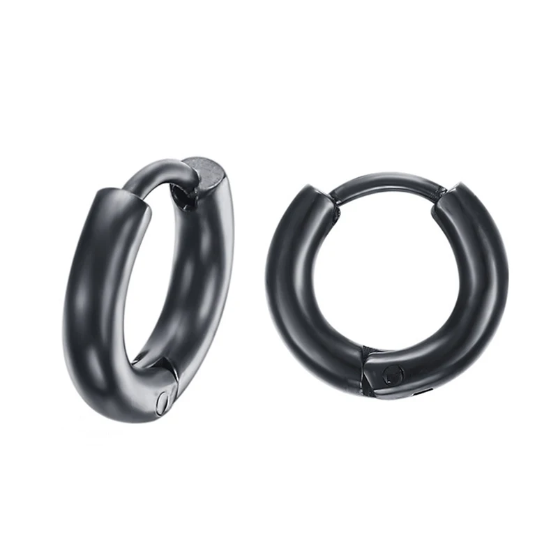 Men Women Hip Hop Rock Earring Round Hoop Earring Stainless Steel Boy Girl Punk Earring Silver/Gold/Rose Gold/Black 11/20/25mm
Men Women Hip Hop Rock Earring Round Hoop Earring Stainless Steel Boy Girl Punk Earring Silver/Gold/Rose Gold/Black 11/20/25mm