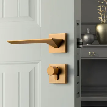 Mute Private Room Door Lock Handle Geometric House Interior Door Handle For Bathroom Pull Lock Anti-theft Gate Lock
Mute Private Room Door Lock Handle Geometric House Interior Door Handle For Bathroom Pull Lock Anti-theft Gate Lock