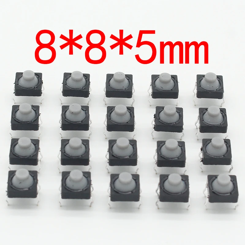 20pcs/lot 8x8x5MM 4PIN G77 Conductive Silicone Soundless Tactile Tact Push Button Micro Switch Self-reset
20pcs/lot 8x8x5MM 4PIN G77 Conductive Silicone Soundless Tactile Tact Push Button Micro Switch Self-reset