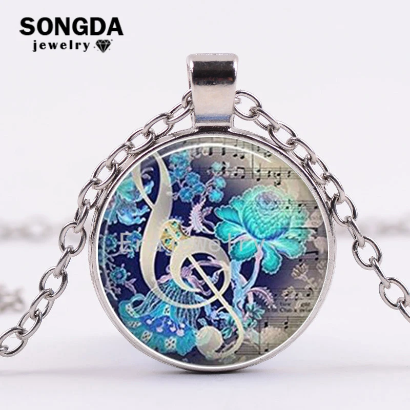 SONGDA Retro Blue Music Note Glass Cabochon Necklace Treble Clef and Notes Pattern Chain Choker for Women Men Artistic Jewelry
SONGDA Retro Blue Music Note Glass Cabochon Necklace Treble Clef and Notes Pattern Chain Choker for Women Men Artistic Jewelry
