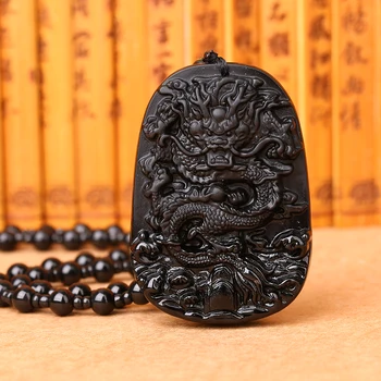 100% Natural Black Obsidian Carved Chinese Black Dragon Necklace Pendant Amulet Pendant + Free Necklace Fashion Crystal Jewelry
100% Natural Black Obsidian Carved Chinese Black Dragon Necklace Pendant Amulet Pendant + Free Necklace Fashion Crystal Jewelry