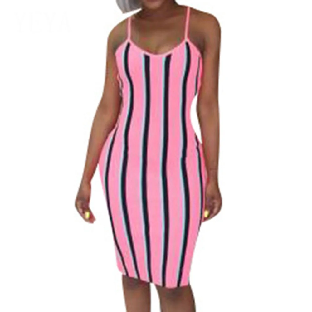 Plus Size XXL Elegant Striped Bodycon Personality Dress Summer Sexy Spaghetti Strap Sleeveless Dress Women Night Party Dress
Plus Size XXL Elegant Striped Bodycon Personality Dress Summer Sexy Spaghetti Strap Sleeveless Dress Women Night Party Dress