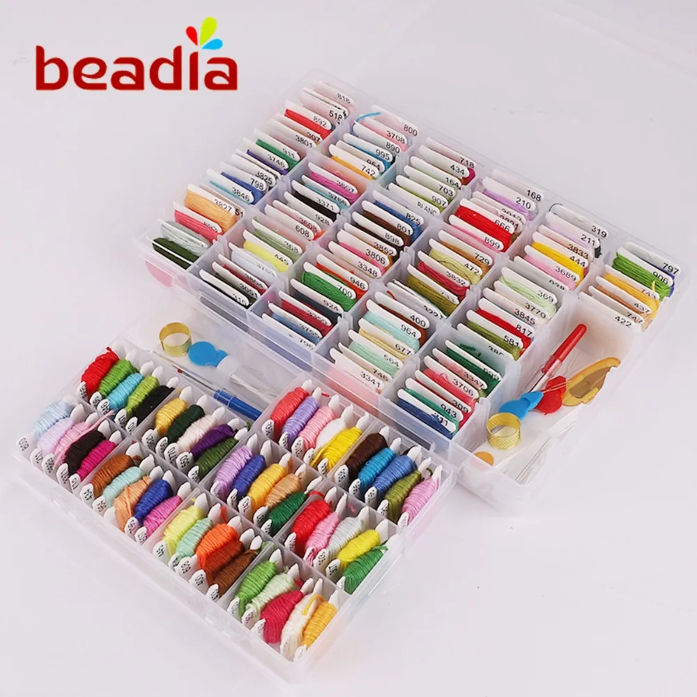 50/100 colors High Quality cotton cross stitch thread DIY sewing kit box set Handmade Craft Embroidery thread sewing tool
50/100 colors High Quality cotton cross stitch thread DIY sewing kit box set Handmade Craft Embroidery thread sewing tool